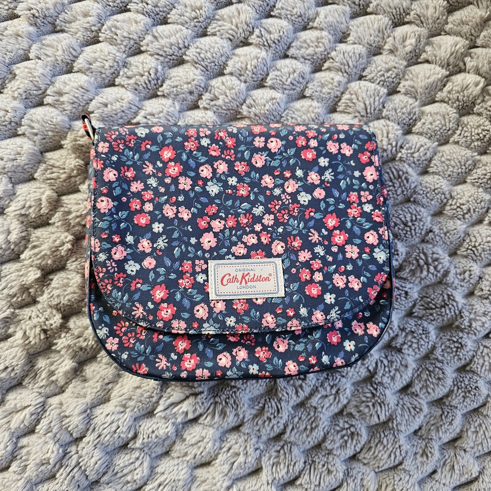Cath Kidston Floral Crossbody Bag - Navy and Pink
